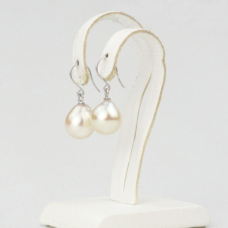 Hook Earrings - Untreated Akoya Baroque Pearl 8.0-8.5mm