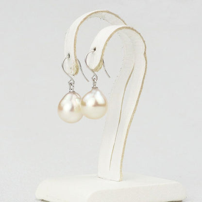 Hook Earrings - Untreated Akoya Baroque Pearl 8.0-8.5mm