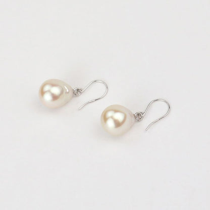 Hook Earrings - Untreated Akoya Baroque Pearl 8.0-8.5mm