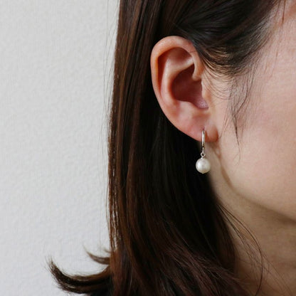 Hoop Earrings - Akoya Pearl 8.5-9.0mm