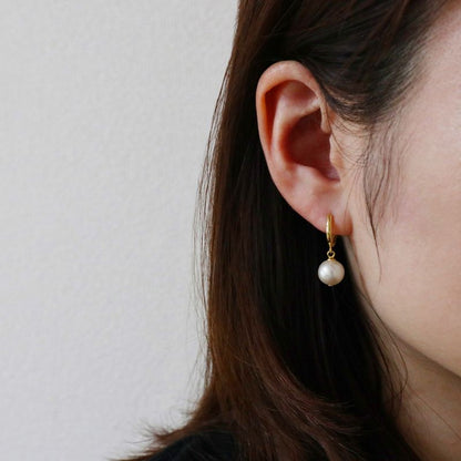 Hoop Earrings - Akoya Pearl 8.5-9.0mm