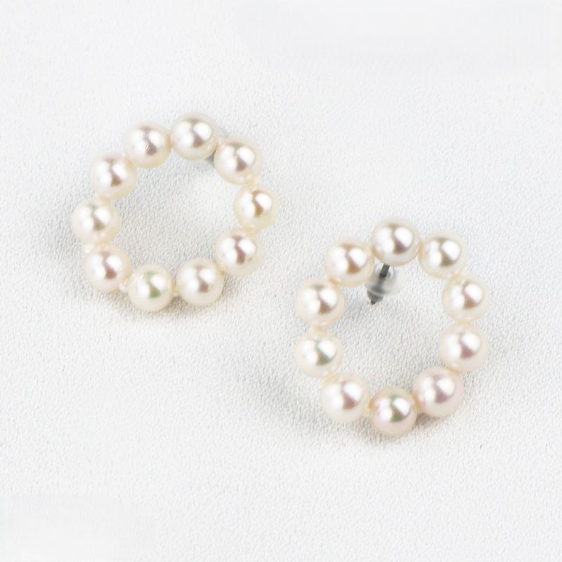 Stud Earrings - Akoya Baby Pearl 10-Round 5.0-5.5mm
