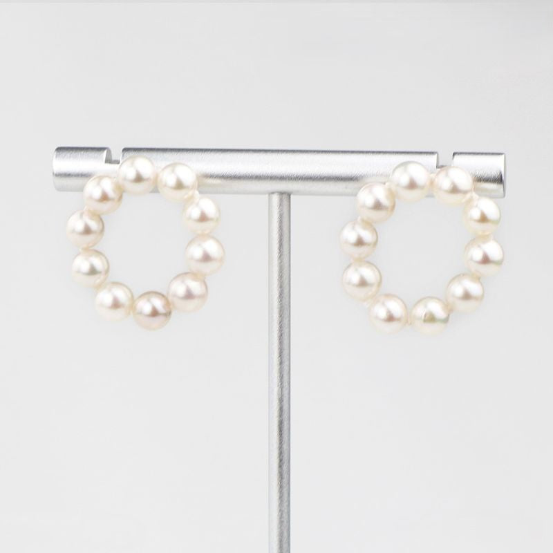 Stud Earrings - Akoya Baby Pearl 10-Round 5.0-5.5mm