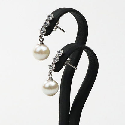 Earrings - Akoya Pearl Rhinestone 7.0-7.5mm