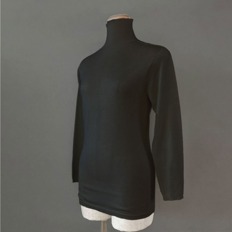 Washable Silk Knit High Neck - HIMEplus
