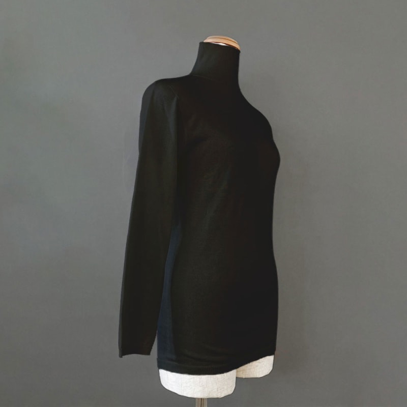 Washable Silk Knit High Neck - HIMEplus