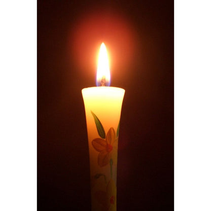 Hand-Painted Japanese Candles - Narcissus (Size 3 Set of 2)