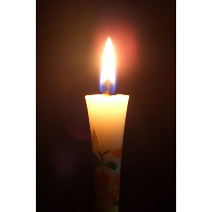 Hand-Painted Japanese Candles - Lily (Size 3 Set of 2)