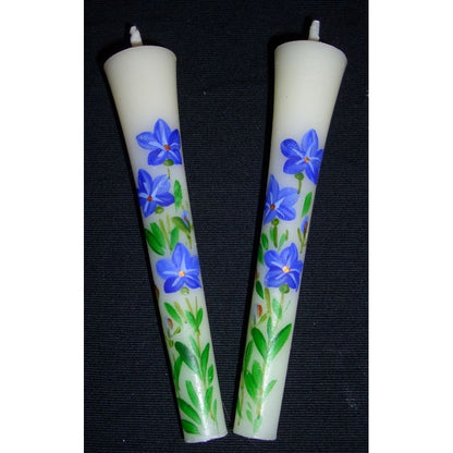 Hand-Painted Japanese Candles - Kikyo (Size 3 Set of 2)
