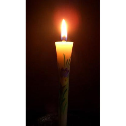 Hand-Painted Japanese Candles - Crocus (Size 3 Set of 2)