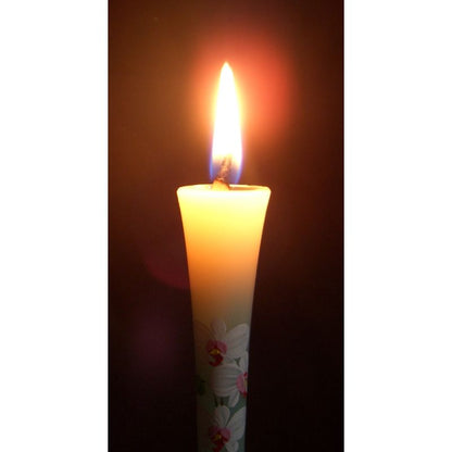 Hand-Painted Japanese Candles - Phalaenopsis (Size 3 Set of 2)
