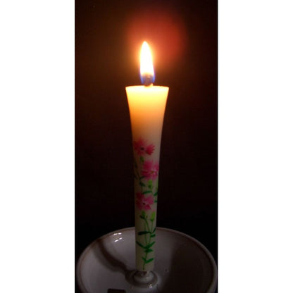 Hand-Painted Japanese Candles - Nadeshiko (Size 3 Set of 2)