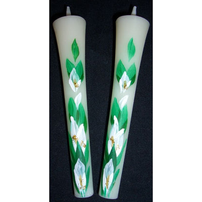 Hand-Painted Japanese Candles - Mizubasho (Size 3 Set of 2)