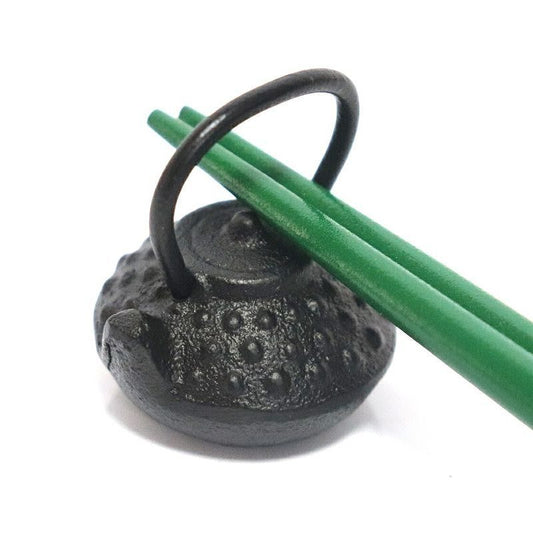 Chopstick Rest Set - Mini Iron Kettle Nanbu Tekki