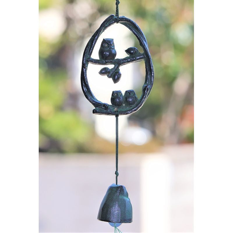 Wind Chime - Owl Family Nanbu Tekki