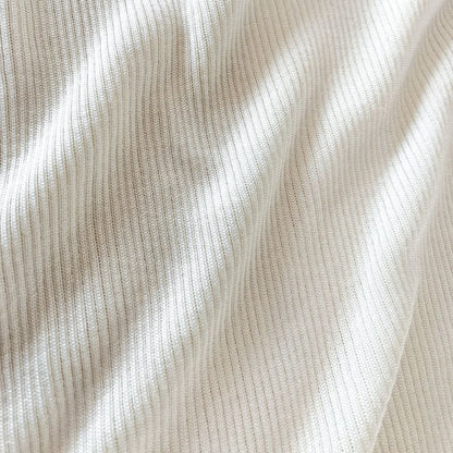 Washable Silk Knit Ribbed Turtleneck - HIMEplus