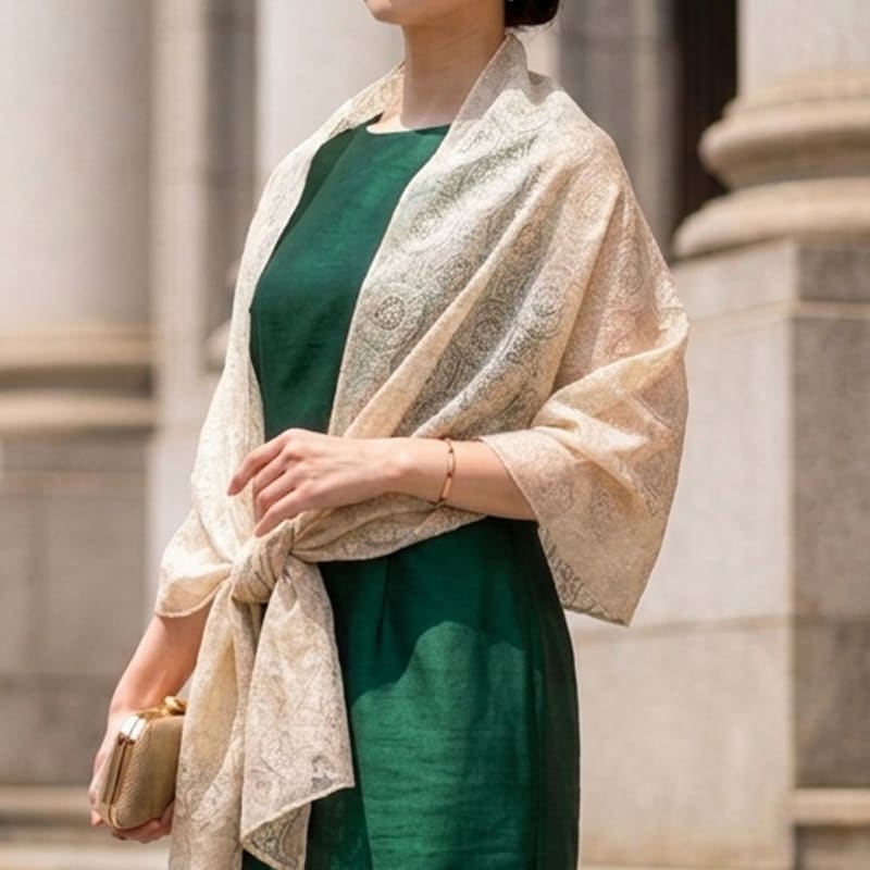 Shawl - Organdy Silk(Housoukamon Pattern)