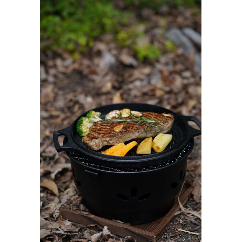 وعاء متعدد - وعاء مع غطاء للشواء