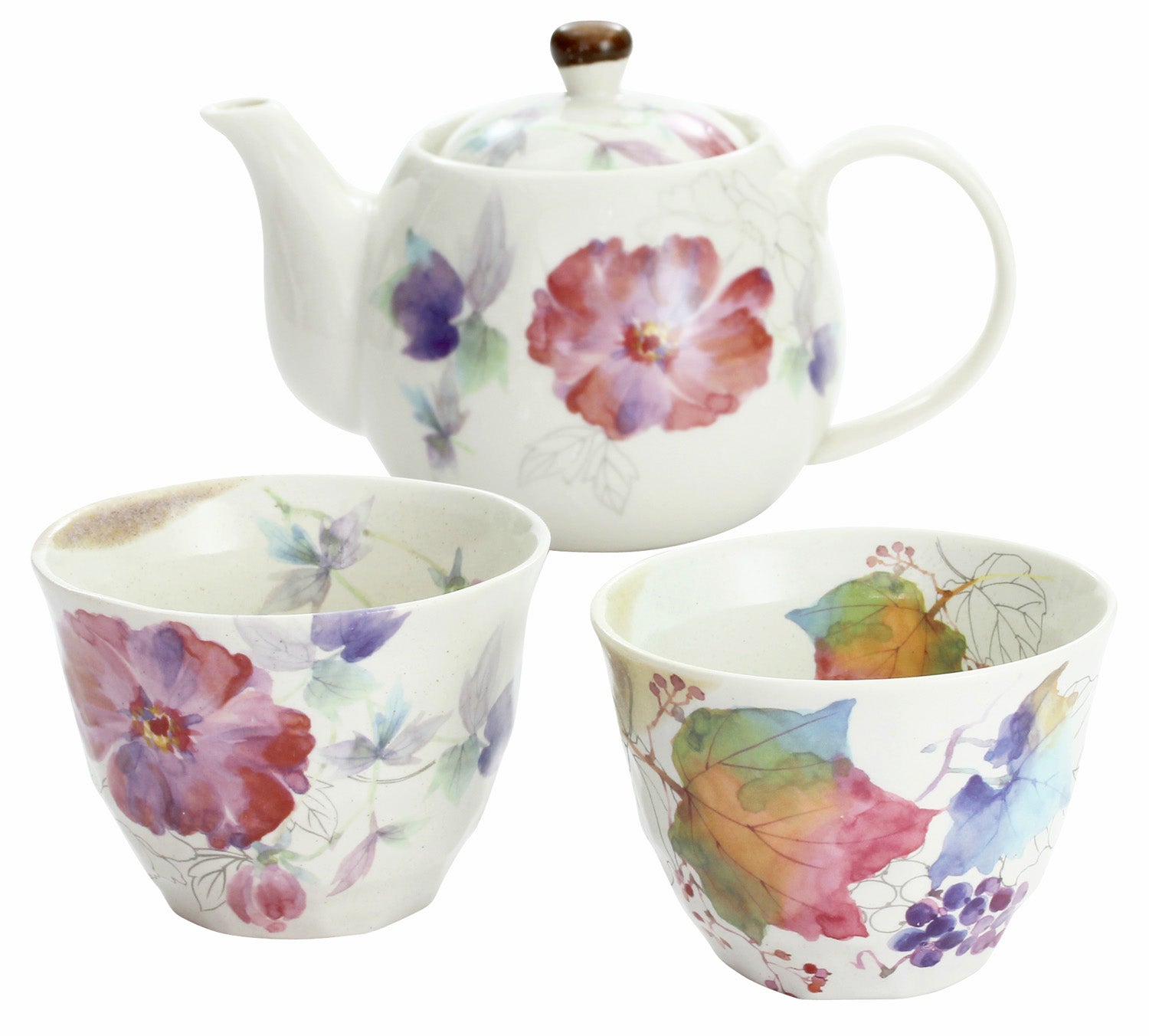 Ceramic-ai Mino Ware Hanatsumi pot tea Porcelain Flower Japan 