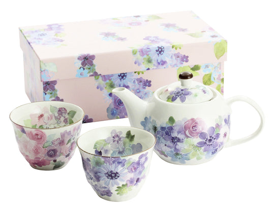 Ceramic-ai Mino Ware Flower workshop pot tea Porcelain Flower Japan 