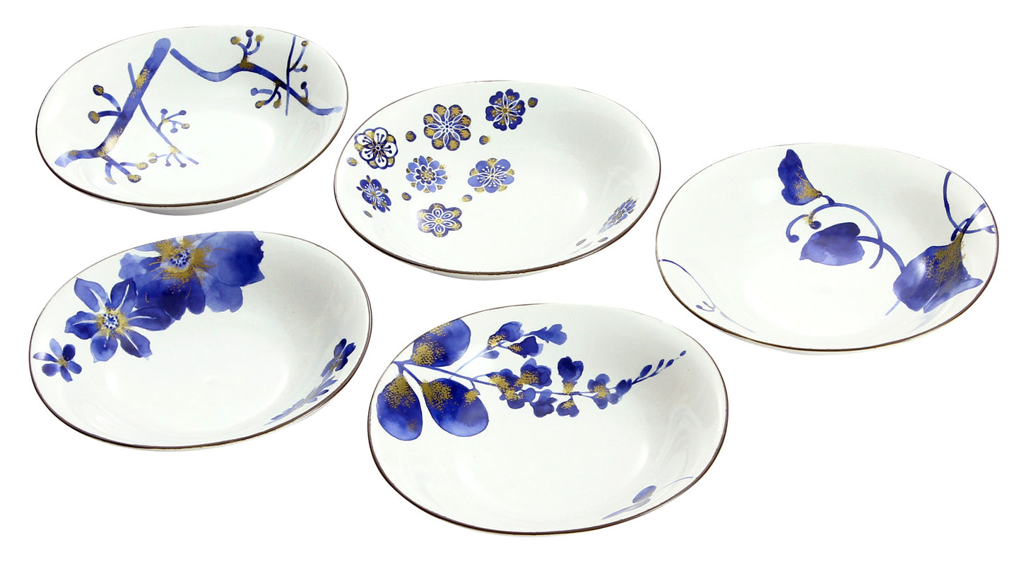 Ceramic-ai Mino Ware Aika Heibachi Assortment Porcelain Flower Japan 