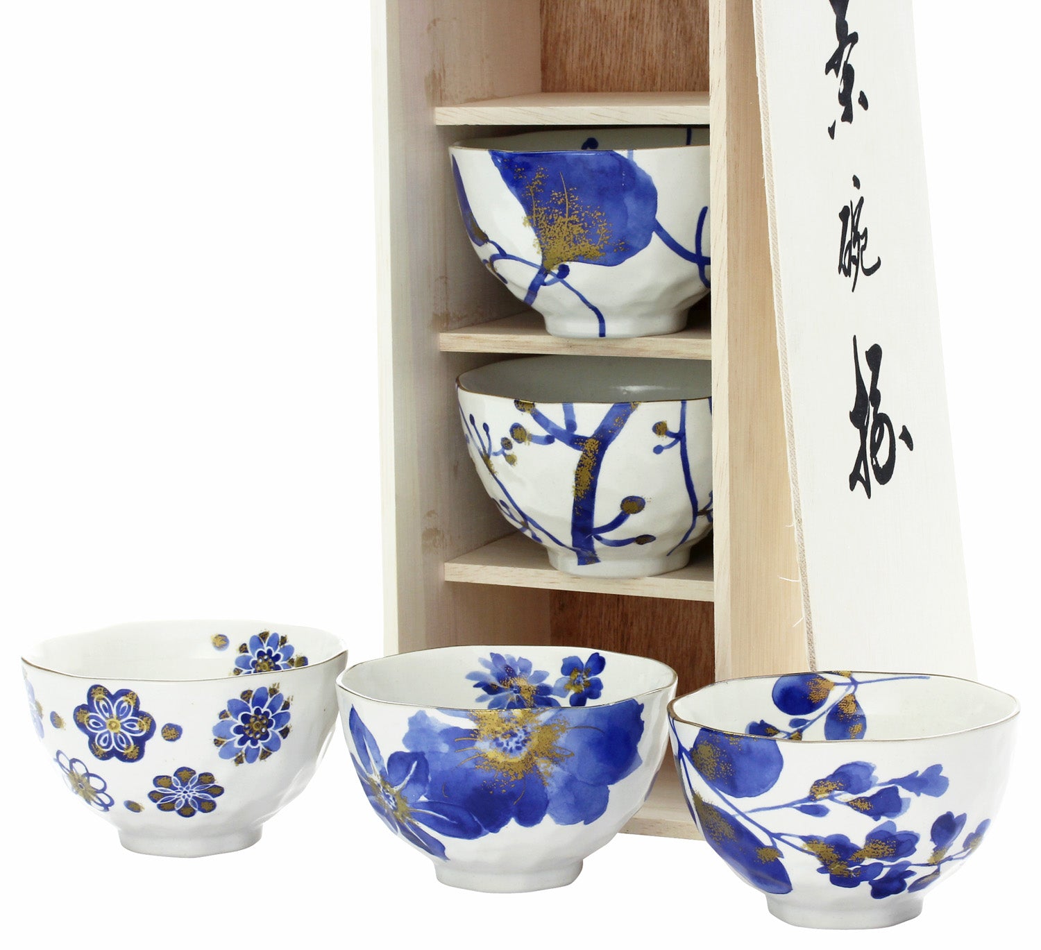 Ceramic-ai Mino Ware AiHanameshi bowl Assortment Porcelain Flower Japan 