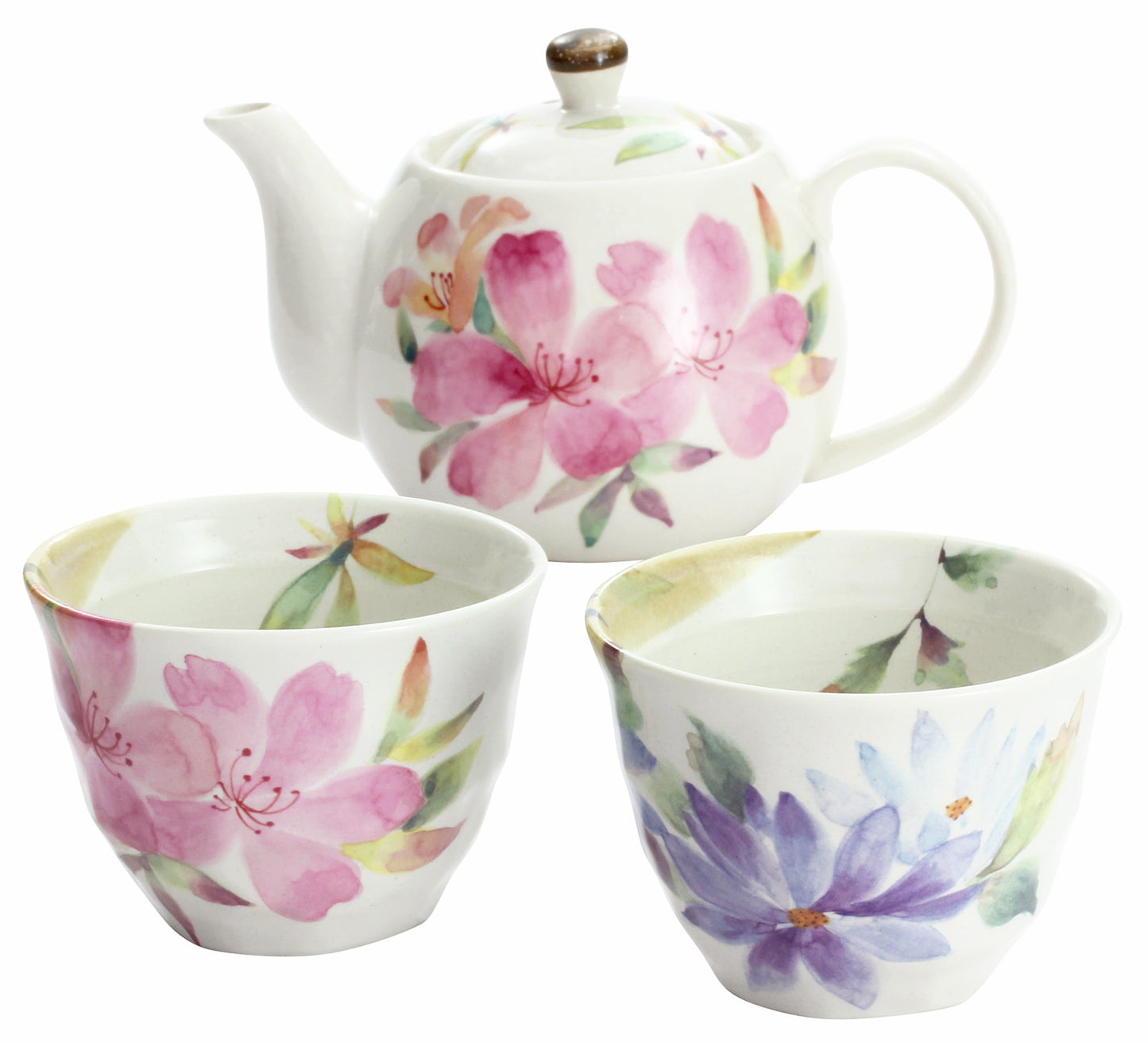 Ceramic-ai Mino Ware Hana Kaori pot tea Porcelain Flower Japan 