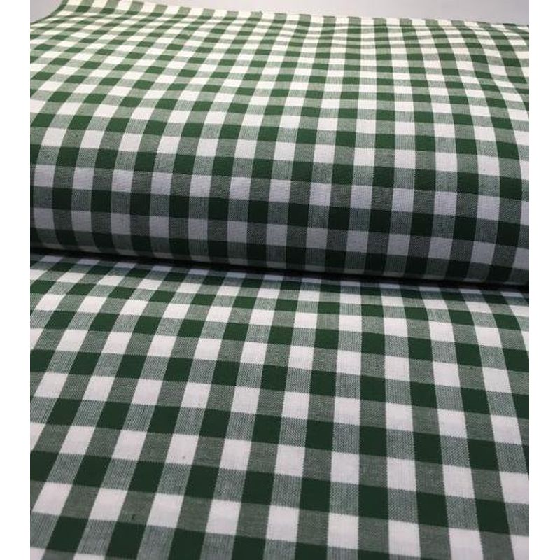 SHIMOGAWA KURUME KASURI Fabric Gingham Check Matcha White 