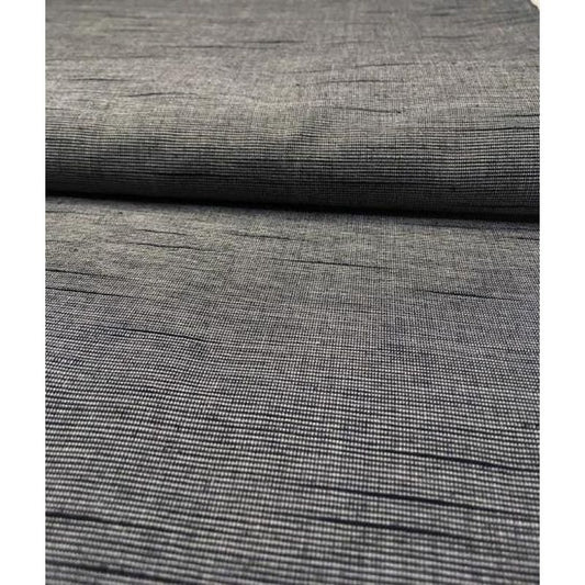 SHIMOGAWA KURUME KASURI Fabric 60/2 2 Joint Thread Black White X Grey Black 
