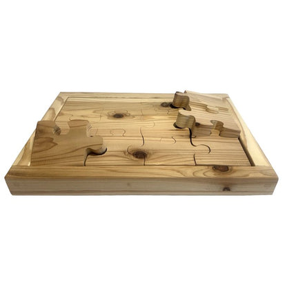 Jouet - Puzzle en bois 12 pièces En bois de cèdre laminé