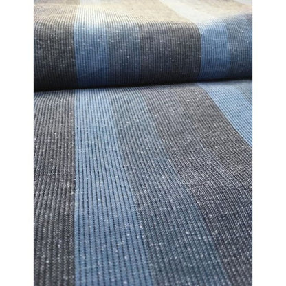 SHIMOGAWA KURUME KASURI Fabric Scratched Striped Striped Striped Striped Blue 