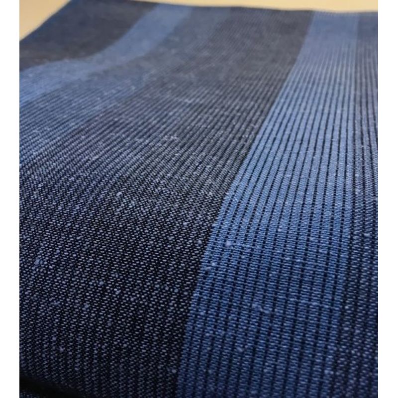 SHIMOGAWA KURUME KASURI Fabric Scratched Striped Striped Striped Striped Blue 