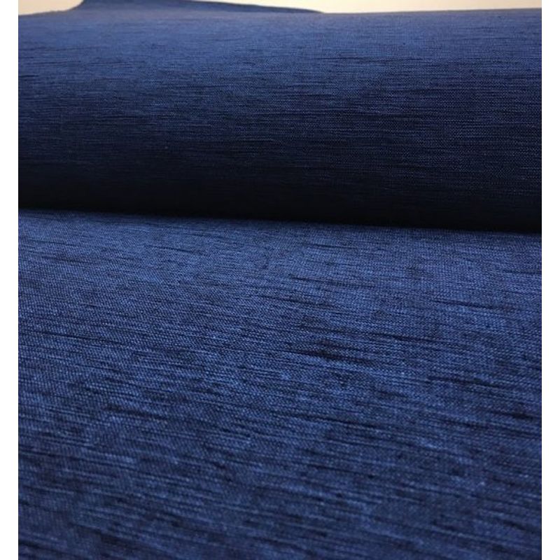 SHIMOGAWA KURUME KASURI Fabric Two -Poule Thread Blue 
