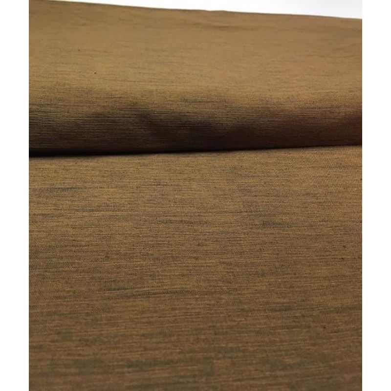 SHIMOGAWA KURUME KASURI Fabric 60/2 2 Posite Brown 1336 X Brown 1336 