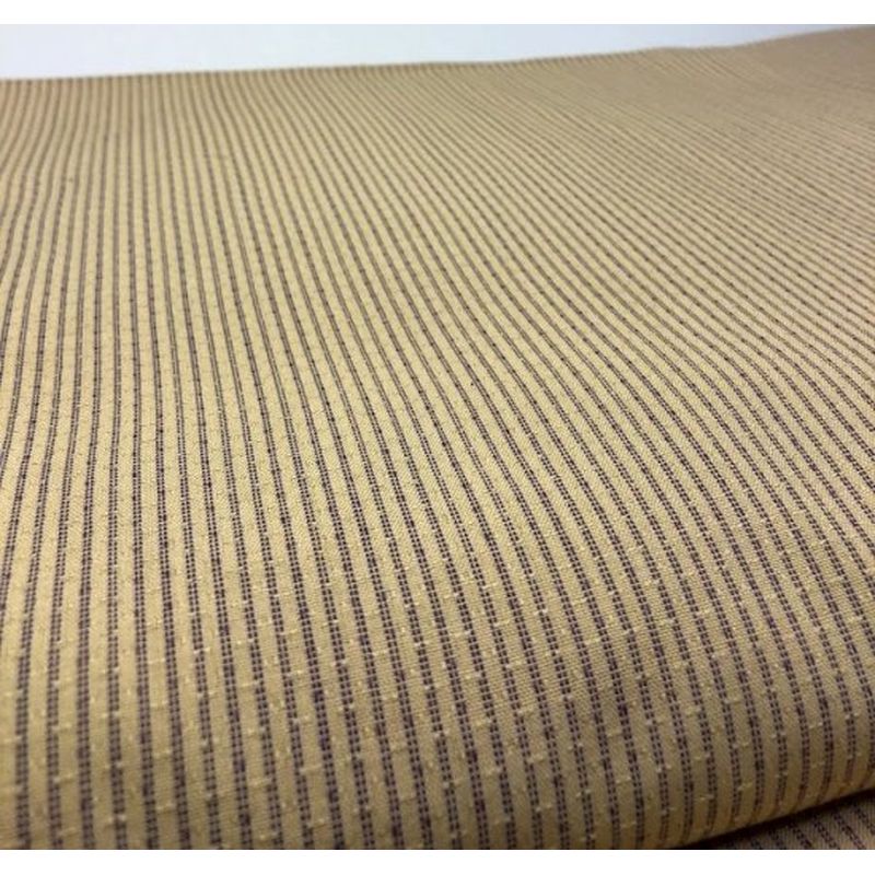 SHIMOGAWA KURUME KASURI Fabric Yame Pongee Striped Yellow 