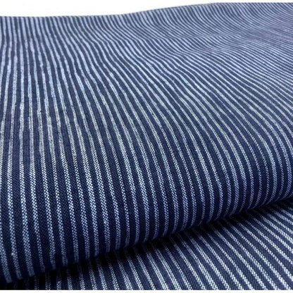 SHIMOGAWA KURUME KASURI Fabric Kasuri Stripe Gray White 