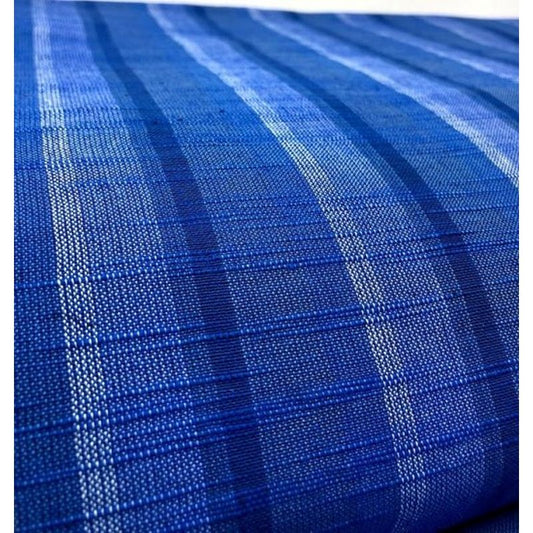 SHIMOGAWA KURUME KASURI Fabric Soft Stripe Blue X Blue 