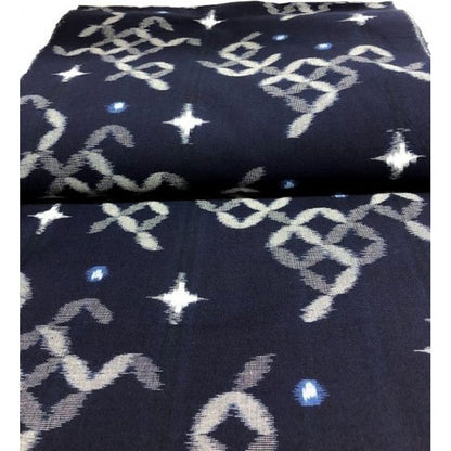 SHIMOGAWA KURUME KASURI Fabric Shichibu Galaxy Aizen 