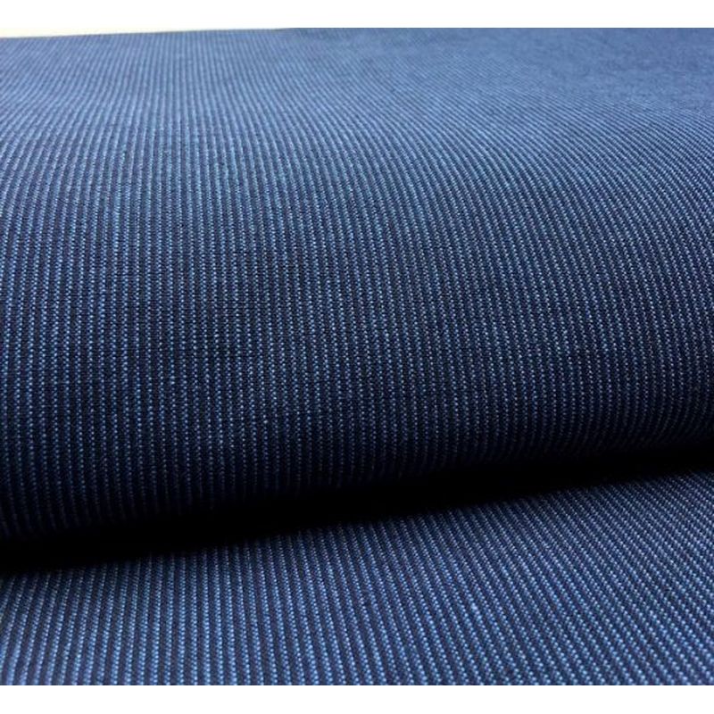 SHIMOGAWA KURUME KASURI Fabric Kochi Bonito Striped Blue 