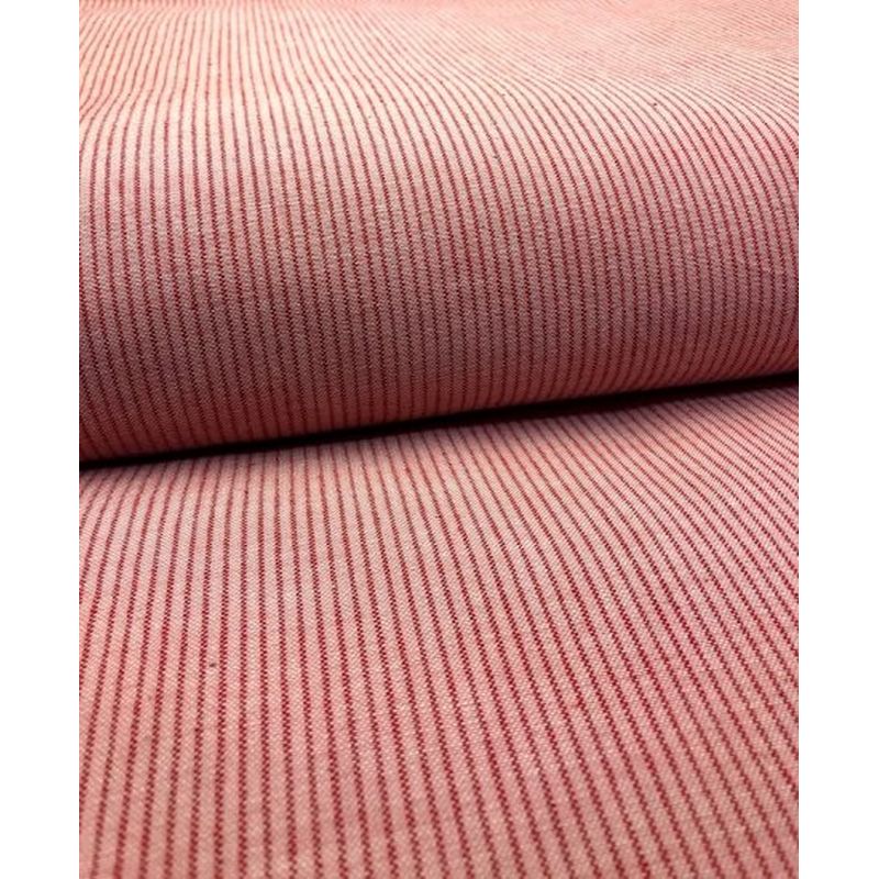 SHIMOGAWA KURUME KASURI Fabric One Striped Pink 