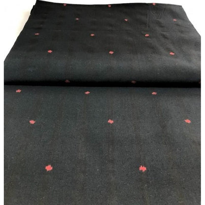 SHIMOGAWA KURUME KASURI Fabric Starlight Black Red 