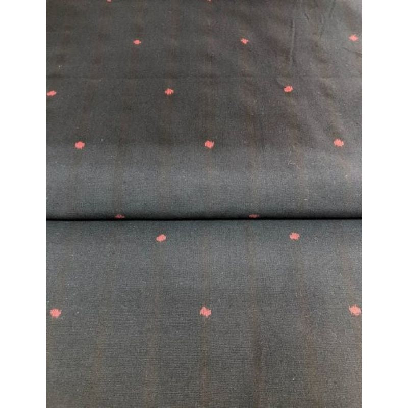 SHIMOGAWA KURUME KASURI Fabric Starlight Black Red 