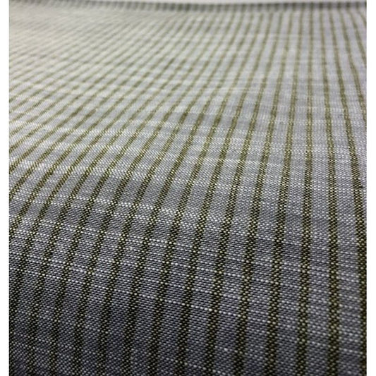 SHIMOGAWA KURUME KASURI Fabric Two Stripes Oysters 