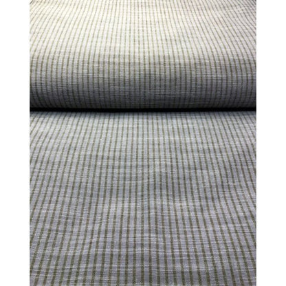 SHIMOGAWA KURUME KASURI Fabric Two Stripes Oysters 