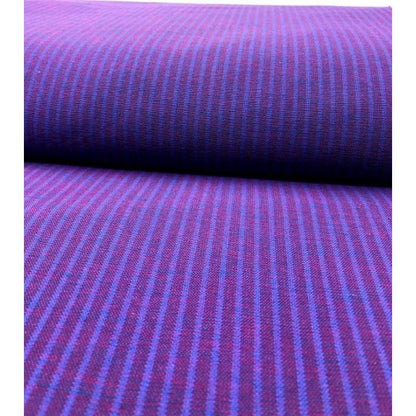 SHIMOGAWA KURUME KASURI Fabric Two Stripes Kiri Ruby 