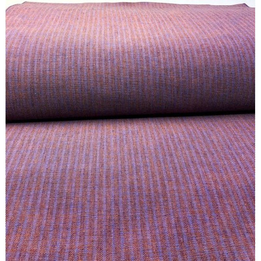 SHIMOGAWA KURUME KASURI Fabric Two Stripes Kiri Salmon Pink 