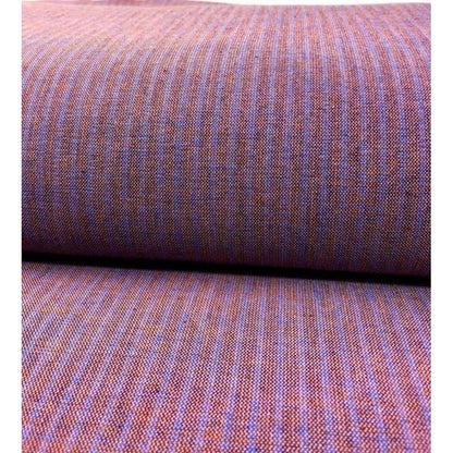 SHIMOGAWA KURUME KASURI Fabric Two Stripes Kiri Salmon Pink 