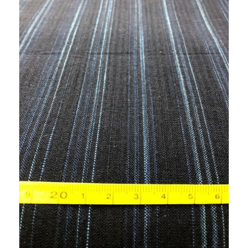 SHIMOGAWA KURUME KASURI Fabric Ai Unevenness Dyeing Stripe Navy Blue 