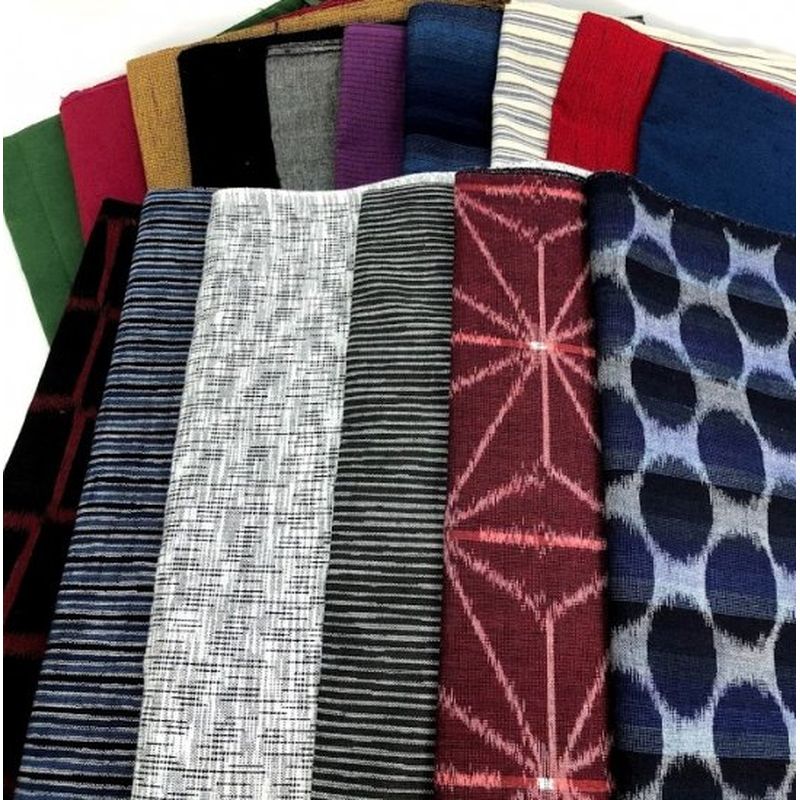 SHIMOGAWA KURUME KASURI Fabric (Combination Of Hagile) Large 