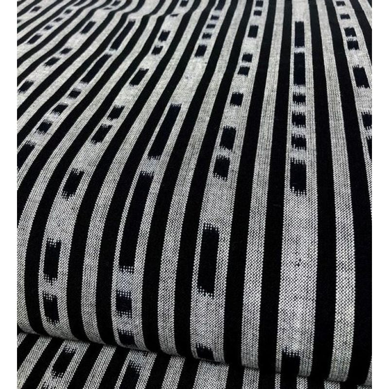 SHIMOGAWA KURUME KASURI Fabric 6 Feather Random Gray 